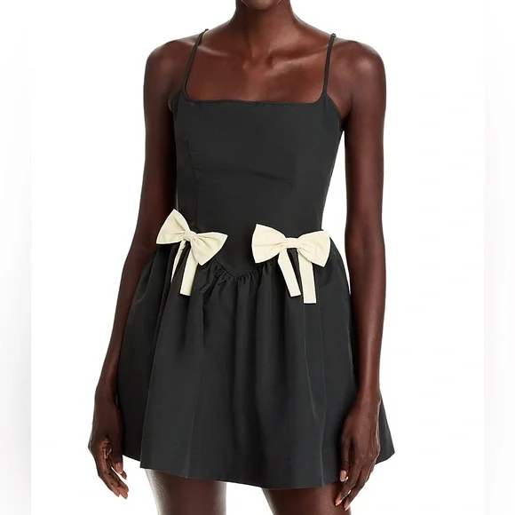 Ciao Lucia Neroni Mini Dress with Bow Detail - Picture 1 of 9